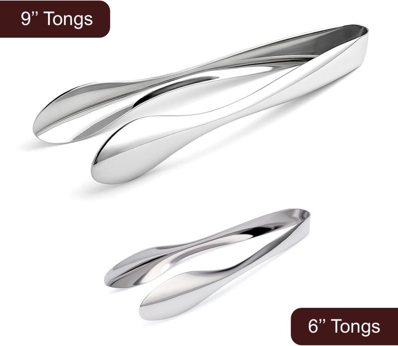 Natier Premium Stainless Steel Serving Tongs (6'' Small) - Image 5